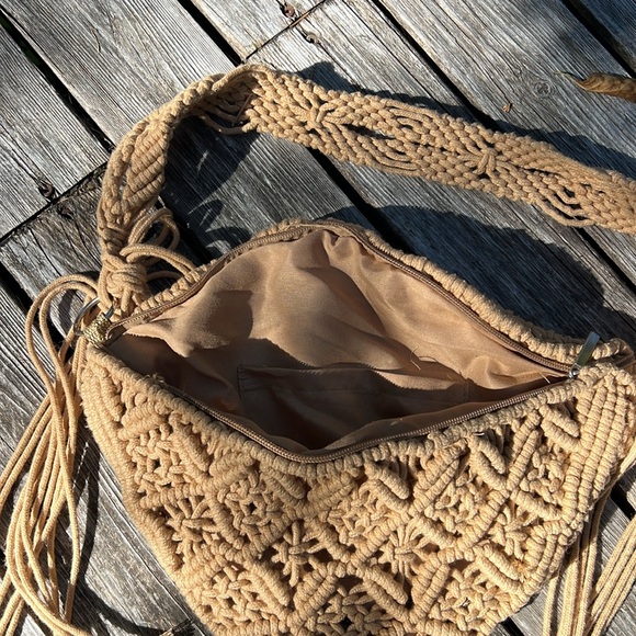 Bohemian Fringe Waste Bag - Beige - Picture 2 of 3